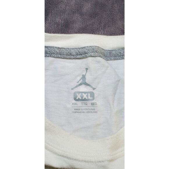 Jordan Retro Men’s Sz XXL Nike White Spell Out Graphic T Shirt C31-50 - Picture 6 of 10